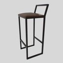 Ver imagem 1 de Banqueta Alta Balcão Bistrô Industrial Preta Confort Assento Estofado Don Castro Decor