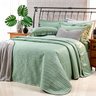Jogo Colcha Super King 400 Fios Egípcio 100% Algodão Verde + Jogo de Cama - 7 Peças - 1