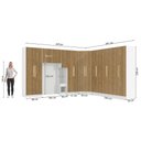 Ver imagem 2 de Quarto Modulado Kappesberg Adapt Branco/Nogueira 8 Peças 397cm x 341cm