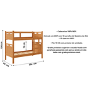 Ver imagem 4 de Beliche Jaspe com 2 Colchões - Conforto e Estrutura Reforçada:nature