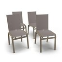 Ver imagem 1 de Kit 4 Cadeiras Jantar Gourmet Alumínio Fendi Tela Fendi