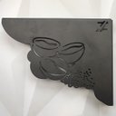 Ver imagem 4 de Par Mãos Francesas Decorativas 20cm Cantinho do Café Grãos Preto Aço