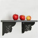 Ver imagem 2 de Par Mãos Francesas Decorativas 20cm Cantinho do Café Grãos Preto Aço