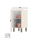Ver imagem 2 de Balcão 40CM Henn 1 Porta Connect C62-139 Off White SE