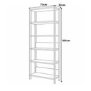 Ver imagem 2 de Estante Livros Sala de Estar 73cm x 185cm com 6 Prateleiras Dalla Costa 100% MDF Cor:Freijó com