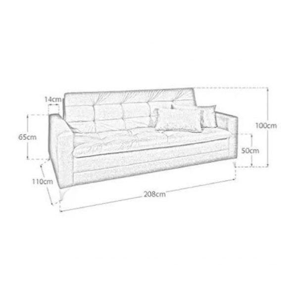Sofá Cama 3 Lugares Reclinável Facility | MadeiraMadeira