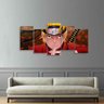 Quadro Naruto Uzumaki Para Quarto Mosaico 5 Peças - 2