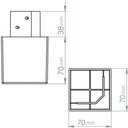 Ver imagem 3 de Kit 8 Pés para Guarda Roupa Cinamomo Cantoneira 70 Mm