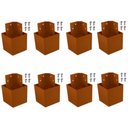 Ver imagem 1 de Kit 8 Pés para Guarda Roupa Cinamomo Cantoneira 70 Mm