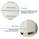 Ver imagem 7 de Cômoda Rayane 1 Porta 5 Gavetas 100% Mdf Branco - Acp Móveis