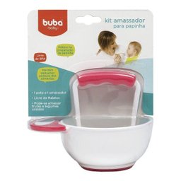 Kit Amassador para Papinha Bebê Rosa (0m+) Buba - 4
