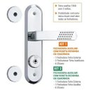 Ver imagem 2 de Kit Segurança Fechadura+travas Chave Tetra Stam 1800/21 Cromado