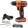 PARAFUSADEIRA FURADEIRA BLACK&DECKER C/13 PC LD12S LITIO 12V BIVOLT - 1