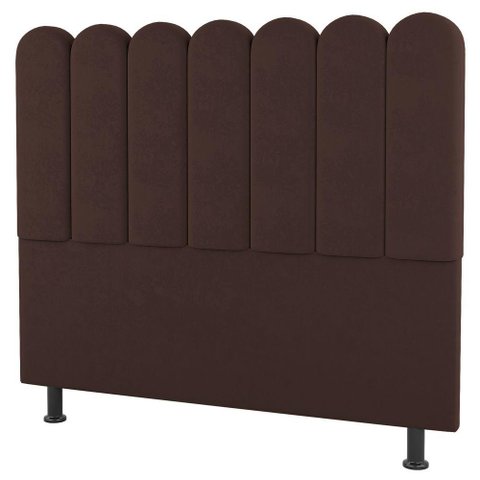 Cabeceira Cama Box Solteiro Lana 90cm Sintético Marrom - Desk Design