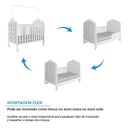 Ver imagem 5 de Quarto de Bebê com Guarda-Roupa Cômoda e Berço com Capitonê Maya Provençal 100% MDF Yescasa Branco/B
