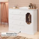 Ver mais imagens de Quarto de Bebê com Guarda-Roupa Cômoda e Berço com Capitonê Maya Provençal 100% MDF Yescasa Branco/B