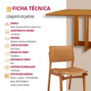 Ver imagem 7 de Mesa Patros Tampo 120cm Laminado Barril com 4 Cadeiras Eva Moderna Mobília