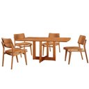 Ver imagem 2 de Mesa Patros Tampo 120cm Laminado Barril com 4 Cadeiras Eva Moderna Mobília