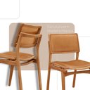Ver imagem 5 de Mesa Patros Tampo 120cm Laminado Barril com 4 Cadeiras Eva Moderna Mobília