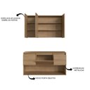 Ver imagem 5 de Conjunto Gabinete de Banheiro Suspenso 110cm com Espelheira Lavinia Mel