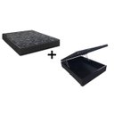 Ver imagem 1 de Cama Box Baú Casal 138 Tecido Sintético Preto com Colchão Lisboa Espuma D28 Preto