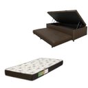 Ver imagem 1 de Cama Box Baú Solteiro com Auxiliar (Bicama) + Colchão Solteiro Espuma D20 12cm | Kit Completo com Ca
