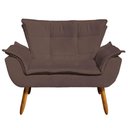 Ver imagem 4 de Kit 1 Namoradeira e 1 Poltrona Giratória Opala Suede Marrom
