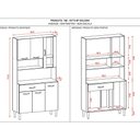 Ver imagem 4 de Armário de Cozinha Pequeno 6 Portas 1 Gaveta Golden Kits Paraná