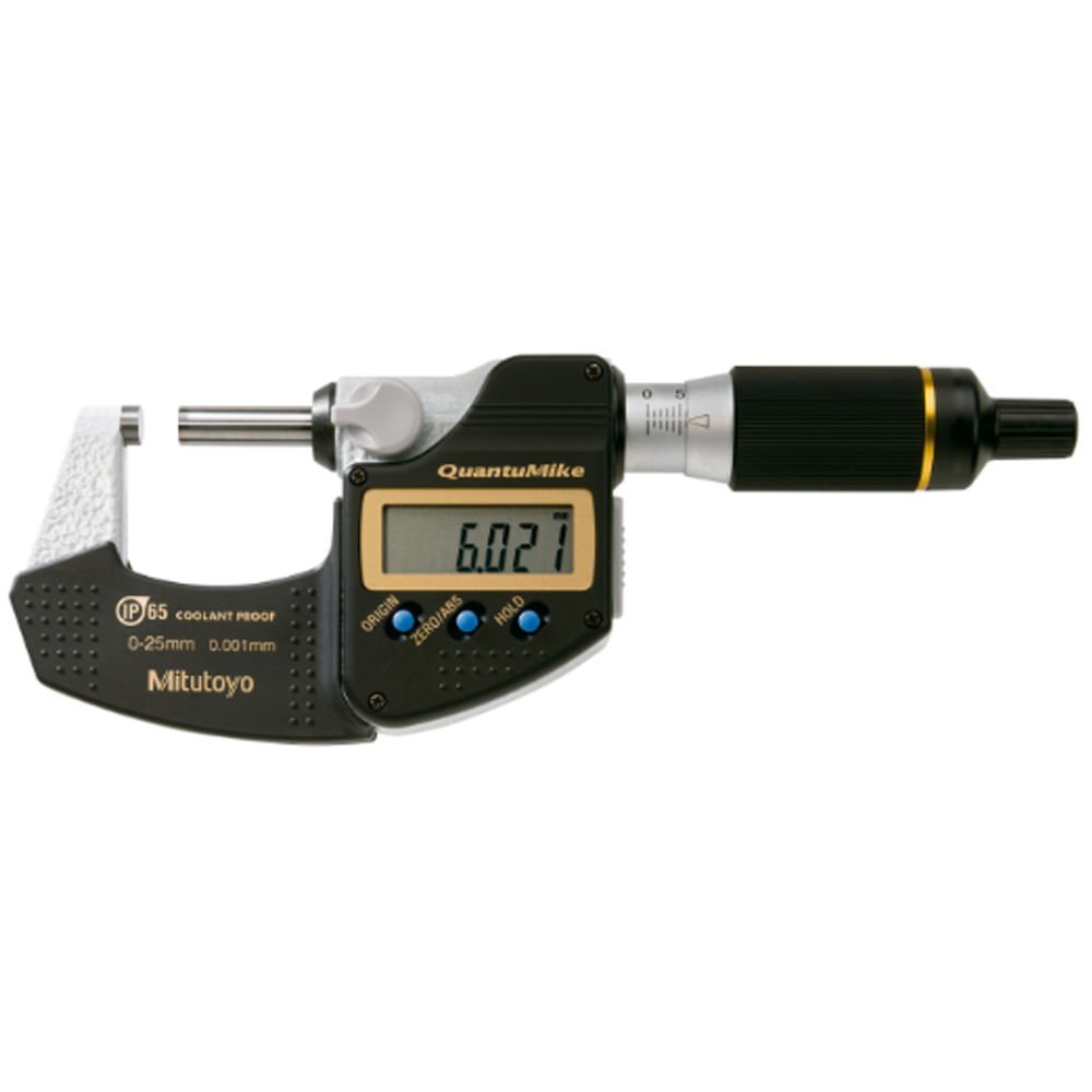 Micrômetro Externo Digital 0 a 25mm QuantuMike Com Saída de Dados e Avanço Rápido Mitutoyo 293- - 1