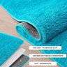 Tapete Passadeira Quarto Antiderrapante 50 X 140 Cm Cor:turquesa - 3