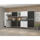 Ver imagem 2 de Cozinha Compacta Com Armário E Balcão Xangai Blues Multimóveis Branca/Preta Branco/Preto