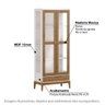 Cristaleira Vitrine Milão com 2 Portas e 1 Gaveta - Off Whit - 2