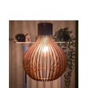 Ver imagem 2 de Pendente rústico de madeira filetado modelo Cajá Wood Iluminação 25 cm