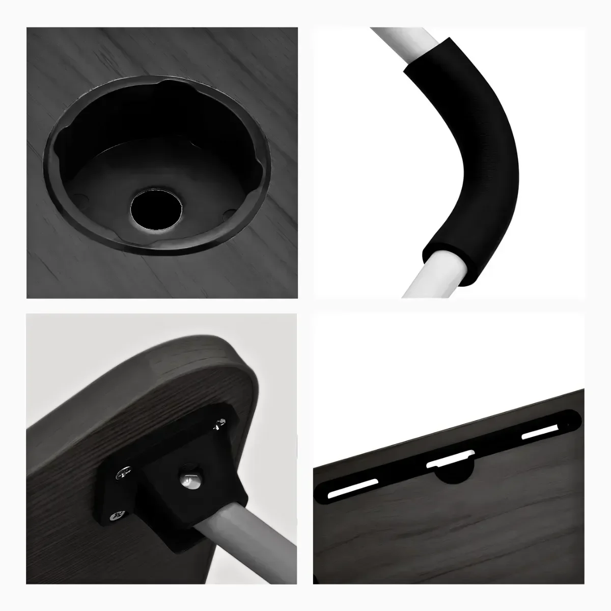 Mesa de Colo Portátil Dobrável Suporte Multiuso - Preto - 6
