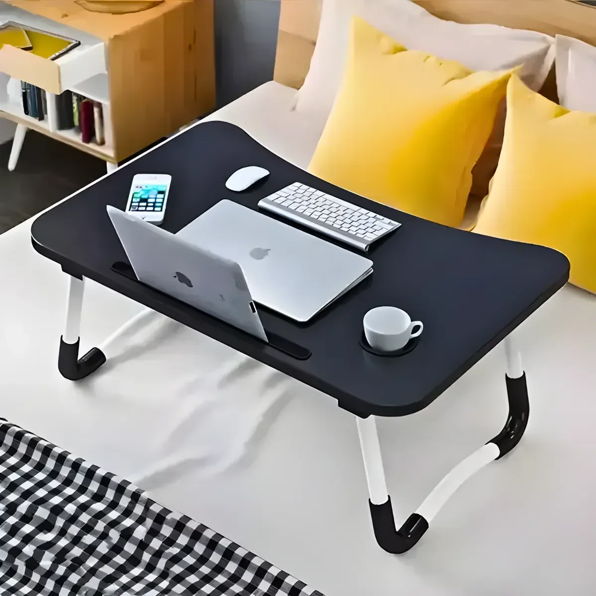 Ver imagem 4 de Mesa de Colo Portátil Dobrável Suporte Multiuso - Preto