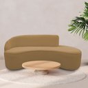 Ver imagem 1 de Sofá Curvo 02 Lugares 150cm Eron Braço Direito Bouclé Camel - Nexta Casa