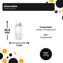 Ver imagem 3 de Garrafa 1 Litro Formato Caixa Leite Acrílico Transparente Squeeze Multiuso