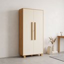 Ver imagem 1 de Armario para Escritório 194,4x93cm Laundry Branco/Marrome/Off White