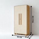 Ver imagem 3 de Armario para Escritório 194,4x93cm Laundry Branco/Marrome/Off White