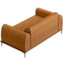 Ver imagem 4 de Sofá 2 Lugares Molino 150cm D02 Base Castanho Pés D'ouro Couríssimo Whisky B-90