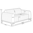 Ver imagem 3 de Sofá 2 Lugares Molino 150cm D02 Base Castanho Pés D'ouro Couríssimo Whisky B-90