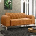 Ver imagem 6 de Sofá 2 Lugares Molino 150cm D02 Base Castanho Pés D'ouro Couríssimo Whisky B-90