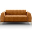 Ver imagem 5 de Sofá 2 Lugares Molino 150cm D02 Base Castanho Pés D'ouro Couríssimo Whisky B-90