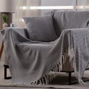 Ver imagem 1 de Manta Decorativa para Sofá Boho Hebrom Tabaco Fastlar Manta 100% Algodão 140x250cm