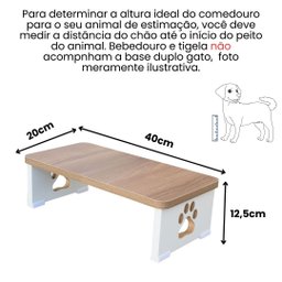 Suporte Comedouro Bebedouro Base Dupla Cachorro - 3