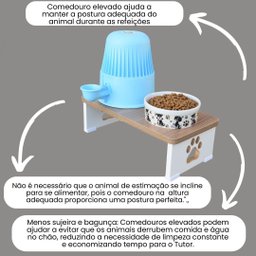 Suporte Comedouro Bebedouro Base Dupla Cachorro - 4