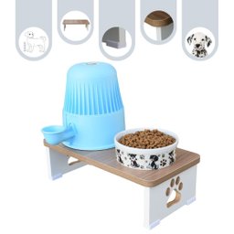Suporte Comedouro Bebedouro Base Dupla Cachorro - 2