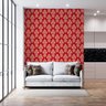 Papel de Parede Adesivo Arabesco Vermelho Decorativo 2,80m - 3