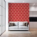 Ver imagem 3 de Papel de Parede Adesivo Arabesco Vermelho Decorativo 2,80m