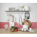 Ver imagem 2 de Papel de Parede Adesivo Arabesco Vermelho Decorativo 2,80m
